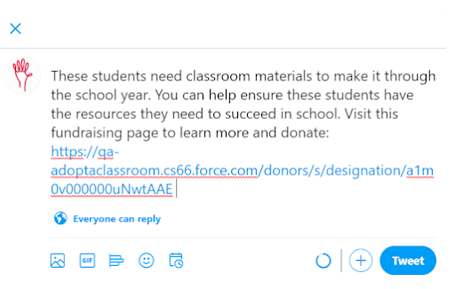 Five Teacher Appreciation Ideas That Don’t Cost a Dime: #2: Share links to teachers’ fundraising pages