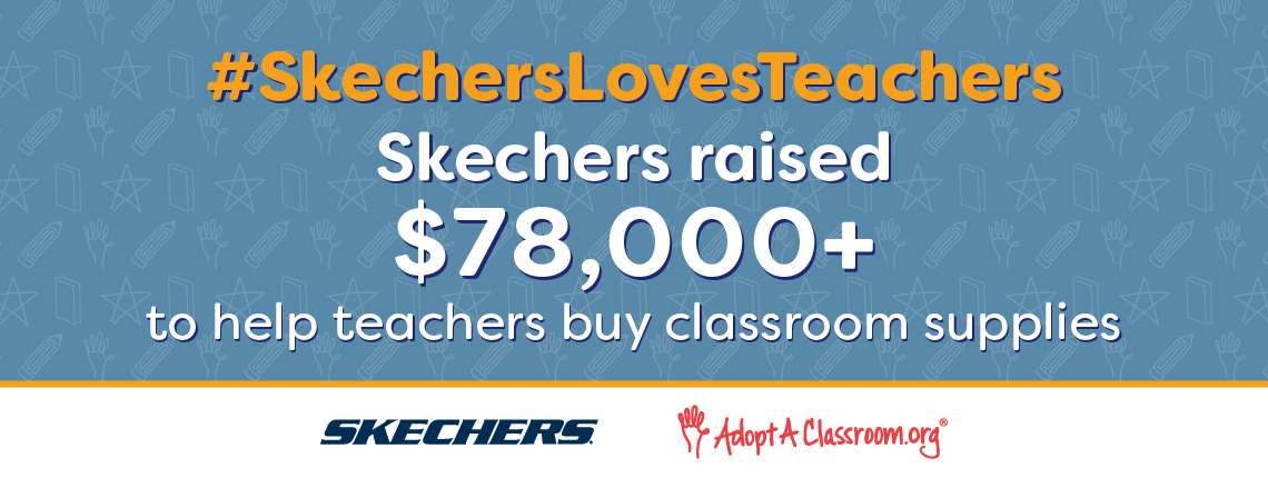 Skechers & AdoptAClassroom.org Team Up to Help Educators Across the Country