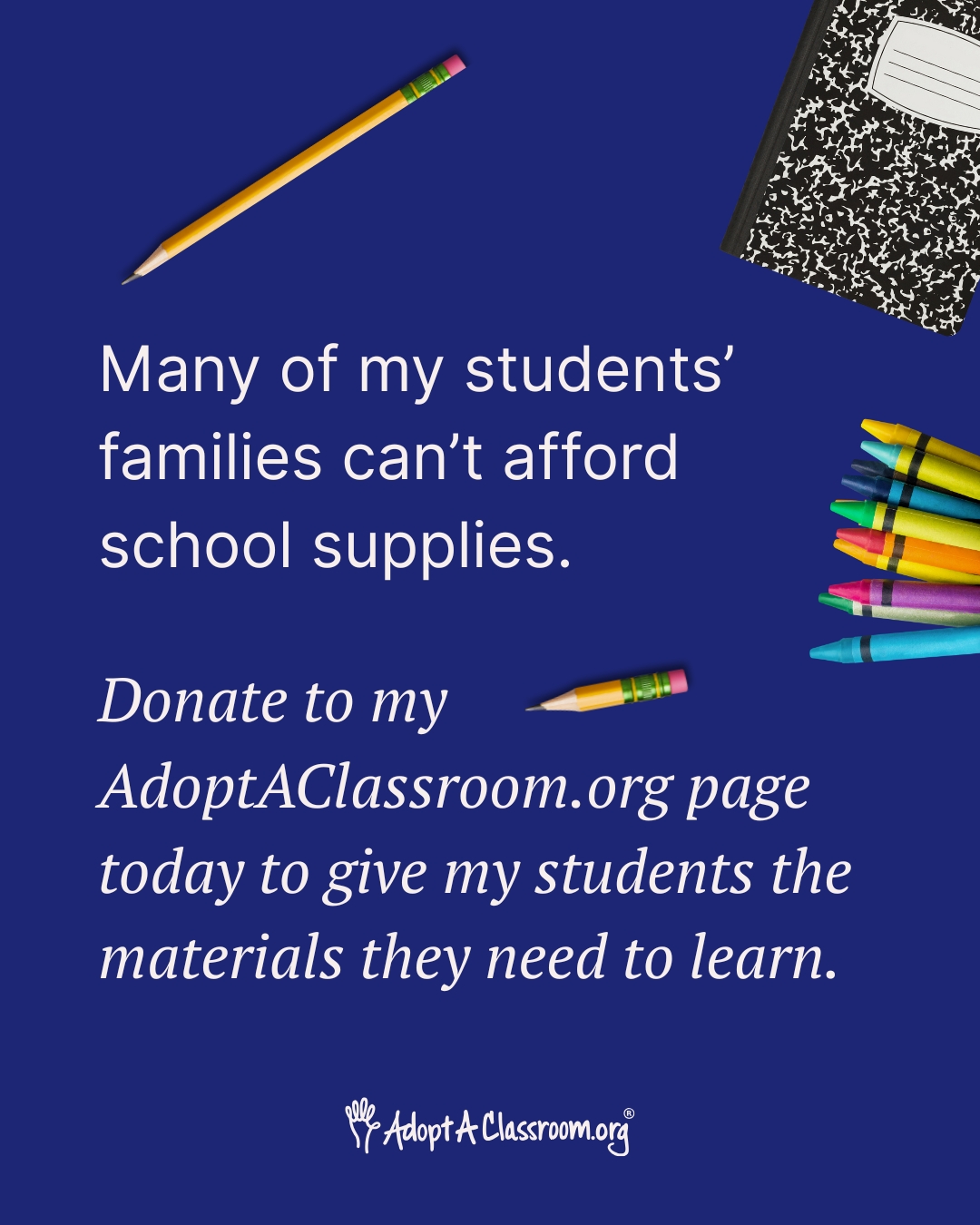 Classroom Fundraising Templates for Teachers | AdoptAClassroom.org