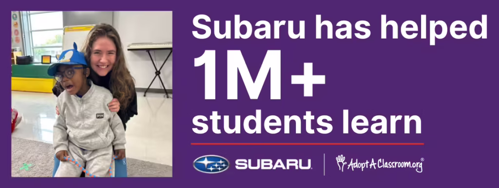 Subaru has helped 1 million students learn