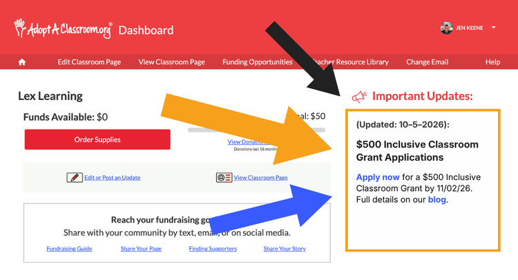 Copy of Teacher Dashboard Notifications